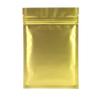 QQ Studio 100pcs Double-Sided Matte Foil Flat Packaging Zipper Seal Bags (4" x 6", Matte Gold) view 1