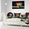 Designart Colorful Parrot on Branch' Animal Throw Living Room, Sofa, High Quality Pillow Insert + Cushion Cover Printed On Both Side 20" Round view 2