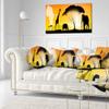 African Wildlife Panorama' African Throw Lumbar Pillow & Lumbar Cushion Pillow Cover for Living Room, Sofa view 2