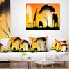 African Wildlife Panorama' African Throw Lumbar Pillow & Lumbar Cushion Pillow Cover for Living Room, Sofa view 3