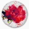Designart Beautiful Bright Red Rose' Floral Throw Living Room, Sofa, High Quality Pillow Insert + Cushion Cover Printed On Both Side 20" Round view 1