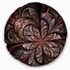 Designart Glowing Large Fractal Flower Design' Floral Throw Cushion Pillow Cover for Living Room, Sofa 20" Round view 1