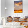 Designart Fantastic Road and Sky in Kenya' Landscape Printed Throw Cushion Pillow Cover for Living Room, Sofa 20" Round view 2