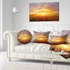 Designart Poppy Field Under Bright Sunset' Landscape Printed Throw Cushion Pillow Cover for Living Room, Sofa 20" Round view 2