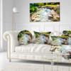 Designart Stream in Rocky Landscape Printed Throw Cushion Pillow Cover for Living Room, Sofa, 20" Round view 2