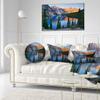 Designart Beautiful Moraine Lake Canada' Landscape Printed Throw Cushion Pillow Cover for Living Room, Sofa 20" Round view 2