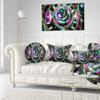 Colorful Exotic Whirlpool Flower' Floral Round Throw Pillow & Round Cushion Pillow Cover for Living Room, Sofa view 2