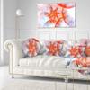 Designart Large Red Fractal Circles' Floral Throw Living Room, Sofa, High Quality Pillow Insert + Cushion Cover Printed On Both Side 20" Round view 2