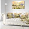 Designart Amazing Chamomile Flower Field' Floral Throw Living Room, Sofa, High Quality Pillow Insert + Cushion Cover Printed On Both Side 20" Round view 2