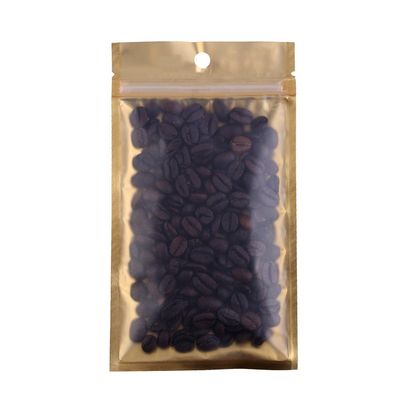 100PCS Clear/Color/Silver Mylar Foil Flat Ziplock Bags (12x22cm (4.7x8.6"), Gold)