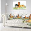 Designart Relaxing Brown Cute Horse' Animal Throw Living Room, Sofa, High Quality Pillow Insert + Cushion Cover Printed On Both Side 20" Round view 2