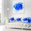 Designart Watercolor Blue Rose Illustration' Floral Throw Cushion Pillow Cover for Living Room, Sofa 26 in. x 26 in view 2