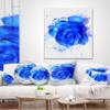 Designart Watercolor Blue Rose Illustration' Floral Throw Cushion Pillow Cover for Living Room, Sofa 26 in. x 26 in view 3