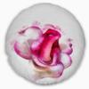 Designart Red Rose with White Watercolor' Floral Throw Cushion Pillow Cover for Living Room, Sofa 20" Round view 1