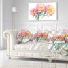 Designart Bouquet of Pink Peony Watercolor' Flower Throw Living Room, Sofa, High Quality Pillow Insert + Cushion Cover Printed On Both Side 20" Round view 2