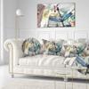 Designart Library Way and 5th Avenue Street Signs' Modern Cityscape Throw Living Room, Sofa, High Quality Pillow Insert + Cushion Cover Printed On Both Side 20" Round view 2