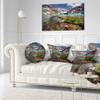 Designart Crystal Clear Creek in Mountains' Landscape Printed Throw Cushion Pillow Cover for Living Room, Sofa 20" Round view 2