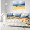 Designart Beach with Dark Clouds Above Ocean' Seashore Throw Living Room, Sofa, High Quality Pillow Insert + Cushion Cover Printed On Both Side 20" Round view 2