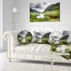 Designart Valley of Glencoe in Green' Landscape Printed Throw Cushion Pillow Cover for Living Room, Sofa 20" Round view 2