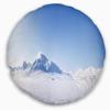 Designart Vacant Winter Land Panorama' Landscape Printed Throw Cushion Pillow Cover for Living Room, Sofa 20" Round view 1