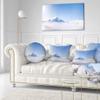 Designart Vacant Winter Land Panorama' Landscape Printed Throw Cushion Pillow Cover for Living Room, Sofa 20" Round view 2