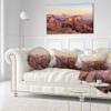Designart Hunts Mesa Panorama' Landscape Printed Throw Cushion Pillow Cover for Living Room, Sofa 20" Round view 2