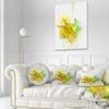 Designart Yellow Narcissus Flower Watercolor' Floral Throw Living Room, Sofa, High Quality Pillow Insert + Cushion Cover Printed On Both Side 20" Round view 2