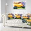 Designart Beautiful Watercolor' Landscape Throw Living Room, Sofa, High Quality Pillow Insert + Cushion Cover Printed On Both Side 20" Round view 2