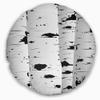 Designart Birch Tree Black and White Texture' Modern Landscape Printed Throw Cushion Pillow Cover for Living Room, Sofa 20" Round view 1