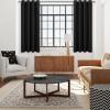 DWCN Black Blackout Curtains for Bedroom, Thermal Drapes 54 Inches Long, Room Darkening Living Room Curtain - W42 x L54 Inch 2 Panels, Black view 2