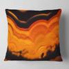Agate Macro Orange' Abstract Throw Pillow & Cushion Pillow Cover for Living Room, Sofa view 1
