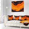 Agate Macro Orange' Abstract Throw Pillow & Cushion Pillow Cover for Living Room, Sofa view 2