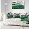 Designart Crystal Clear Lake and Mountains' Landscape Throw Living Room, Sofa, High Quality Pillow Insert + Cushion Cover Printed On Both Side 20" Round view 2