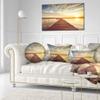 Designart Sea Pier Under Beautiful Cloudscape' Modern Throw Living Room, Sofa, High Quality Pillow Insert + Cushion Cover Printed On Both Side 20" Round view 2