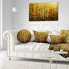 Designart Yellow Colorful Autumn Forest Throw Living Room, Sofa, High Quality Pillow Insert + Cushion Cover Printed On Both Side 20" Round view 2