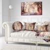 Designart Golden Autumn Beautiful Forest' Landscape Printed Throw Cushion Pillow Cover for Living Room, Sofa 20" Round view 2