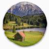 Designart Bavaria with Mountains and Lake' Landscape Printed Throw Cushion Pillow Cover for Living Room, Sofa 20" Round view 1