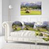 Designart Bavaria with Mountains and Lake' Landscape Printed Throw Cushion Pillow Cover for Living Room, Sofa 20" Round view 2