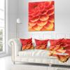 Abstract Orange Flower & Petals' Floral Throw Pillow & Cushion Pillow Cover for Living Room, Sofa view 2