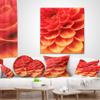 Abstract Orange Flower & Petals' Floral Throw Pillow & Cushion Pillow Cover for Living Room, Sofa view 3