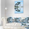 Designart Beautiful Tree Reflecting in Lake' Landscape Throw Living Room, Sofa, High Quality Pillow Insert + Cushion Cover Printed On Both Side 20" Round view 2