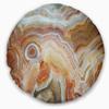 Designart Strips and Ovals on Agate' Abstract Throw Living Room, Sofa, High Quality Pillow Insert + Cushion Cover Printed On Both Side 20" Round view 1