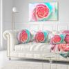 Designart Mysterious Abstract Rose' Floral Throw Cushion Pillow Cover for Living Room, Sofa 20" Round view 2