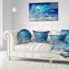 Designart Blue Alien Planet' Landscape Throw Living Room, Sofa, High Quality Pillow Insert + Cushion Cover Printed On Both Side 20" Round view 2