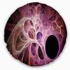 Designart Fractal Angel Wings in Pink' Abstract Throw Living Room, Sofa, High Quality Pillow Insert + Cushion Cover Printed on Both Side 20 Inches Round view 1