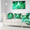 Designart Green Fractal Crystals Design' Abstract Throw Living Room, Sofa, High Quality Pillow Insert + Cushion Cover Printed on Both Side 20 Inches Round view 2