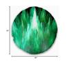 Designart Green Fractal Crystals Design' Abstract Throw Living Room, Sofa, High Quality Pillow Insert + Cushion Cover Printed on Both Side 20 Inches Round view 3