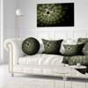 Designart Large Symmetrical Fractal Flower Design' Floral Throw Living Room, Sofa, High Quality Pillow Insert + Cushion Cover Printed On Both Side 20" Round view 2