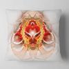 Designart Large Red Symmetrical Fractal Heart' Abstract Throw Living Room, Sofa, High Quality Pillow Insert + Cushion Cover Printed On Both Side 18 in. x 18 in view 1
