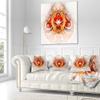 Designart Large Red Symmetrical Fractal Heart' Abstract Throw Living Room, Sofa, High Quality Pillow Insert + Cushion Cover Printed On Both Side 18 in. x 18 in view 2